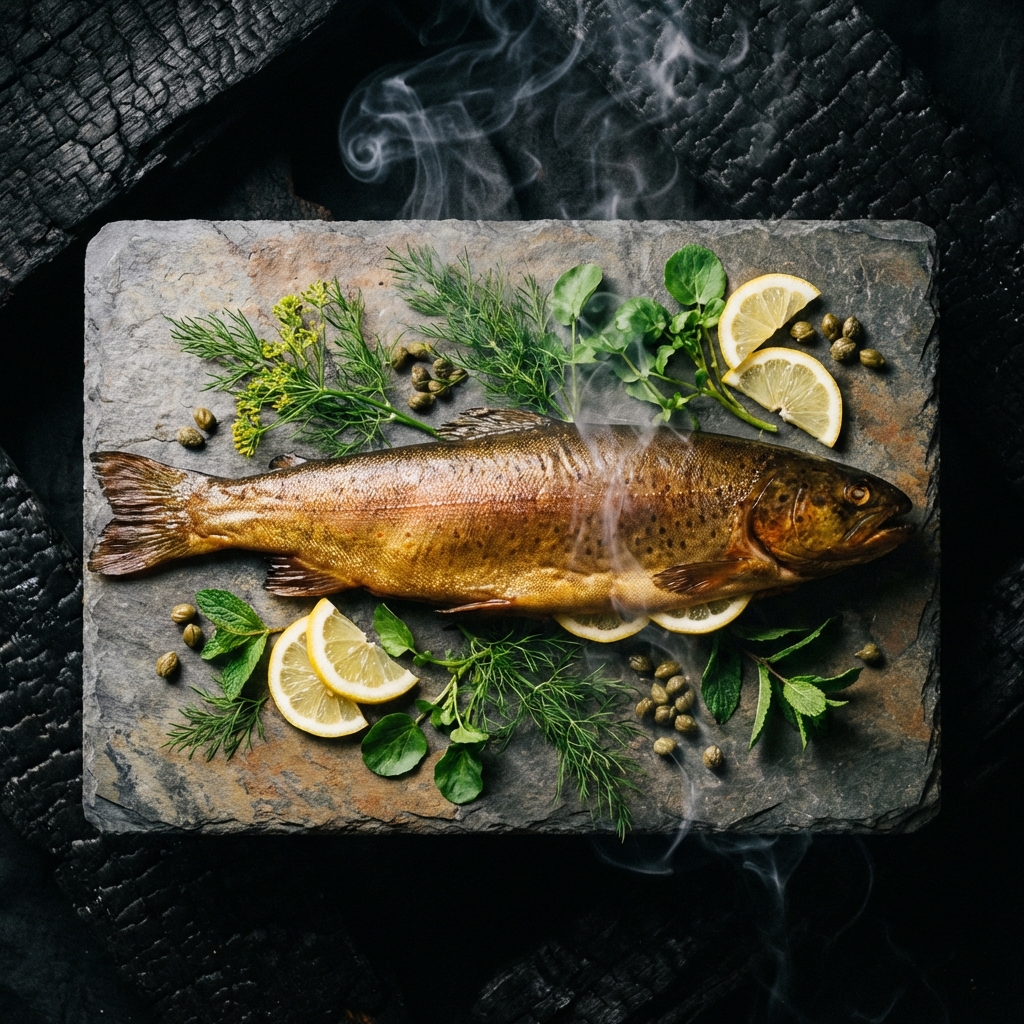 Whole smoked trout